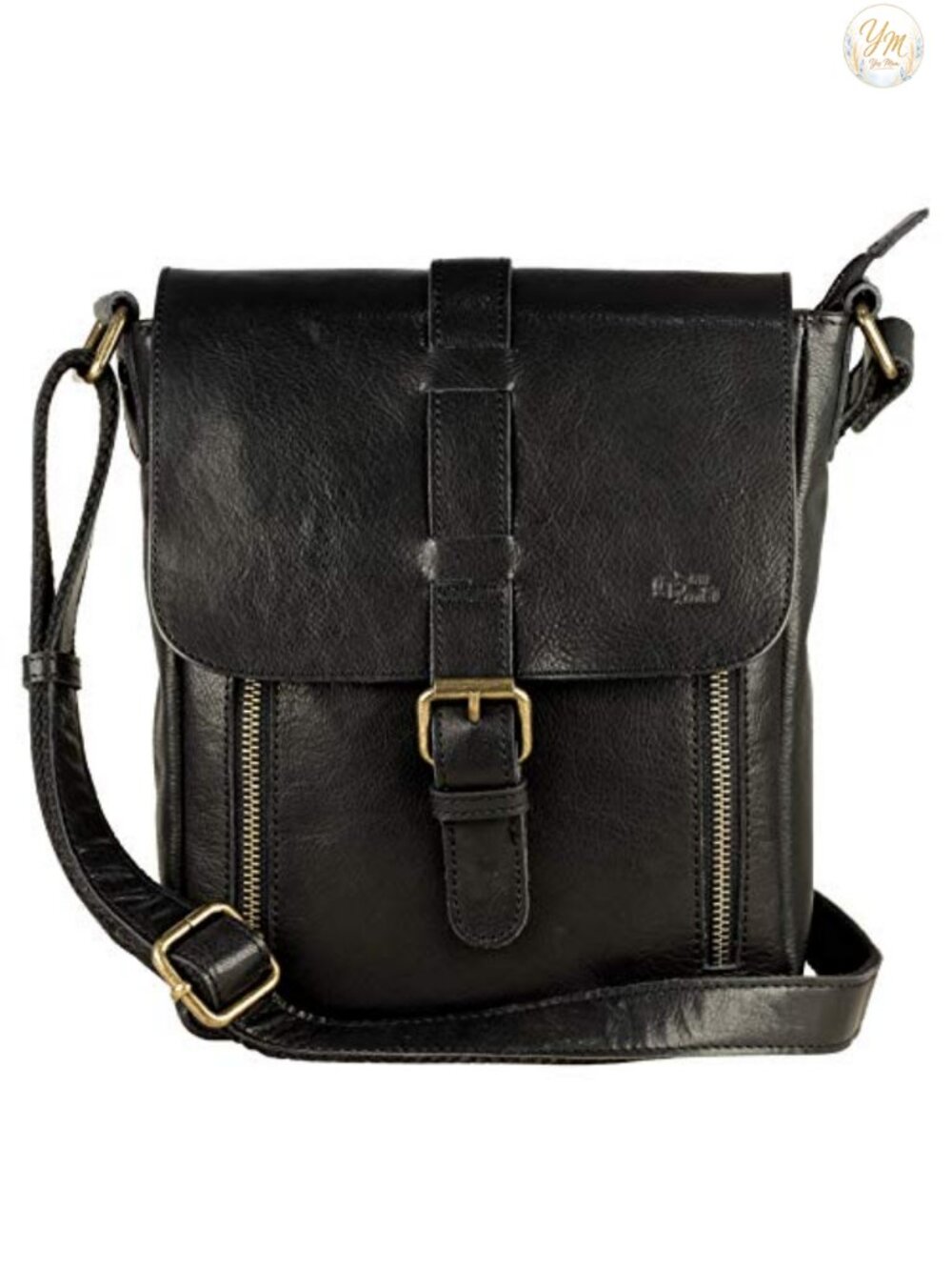 Genuine Leather Crossbody Purse Handbag Over Shoulder Sling YKK Zippers